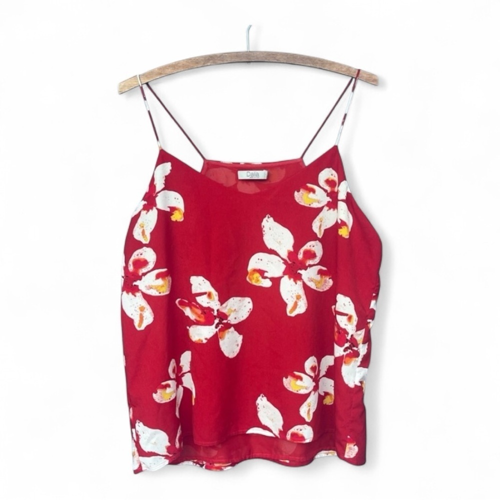 Dalia Red Sleeveless Camisole Top